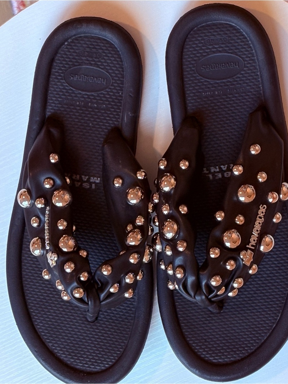 Isabel Marant Black with Silver Logo Collaboration Havaianas - Picture 4 of 5